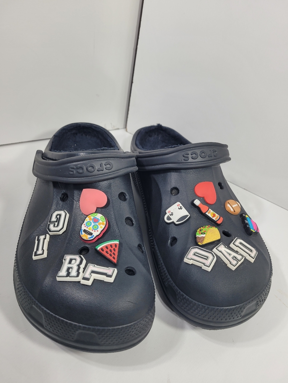 Kids Navy Crocs-Style Clog with Fun Jibbitz Charms